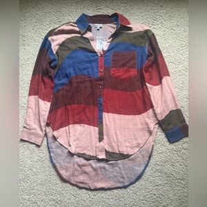 The Odells Oversized Button Down: Multicolor